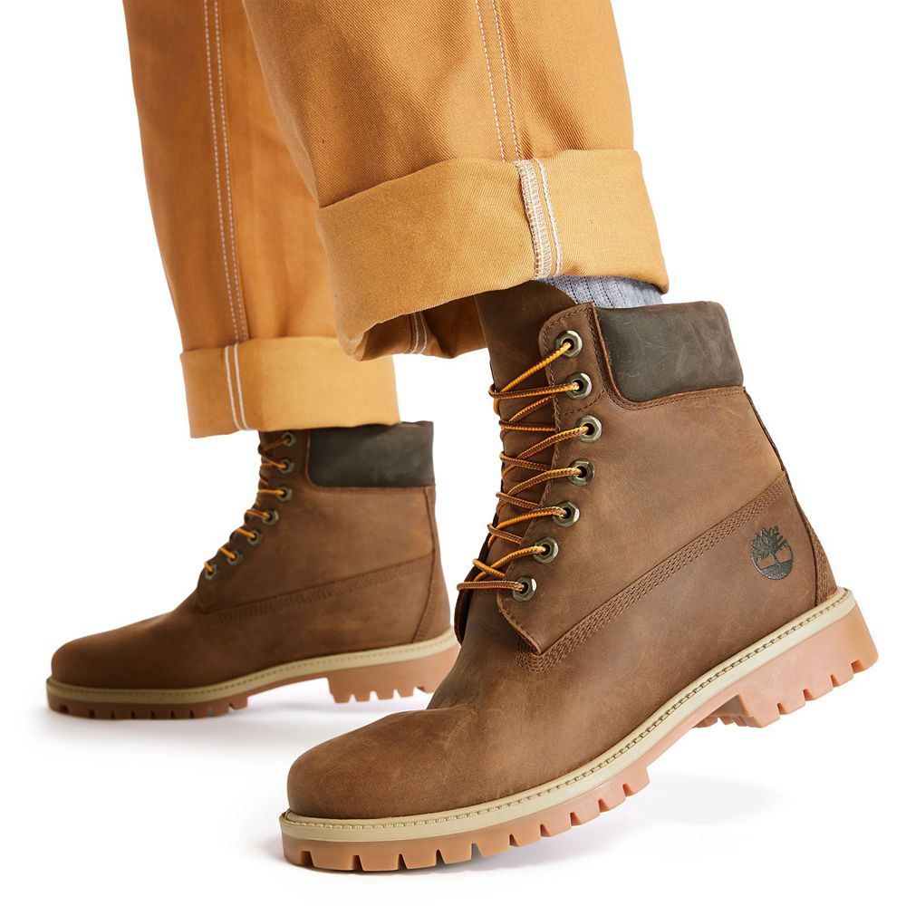 Timberland 6-Inch Μποτακια Ανδρικα Καφε - Heritage Ek+ Waterproof - Greece 0286719-IX